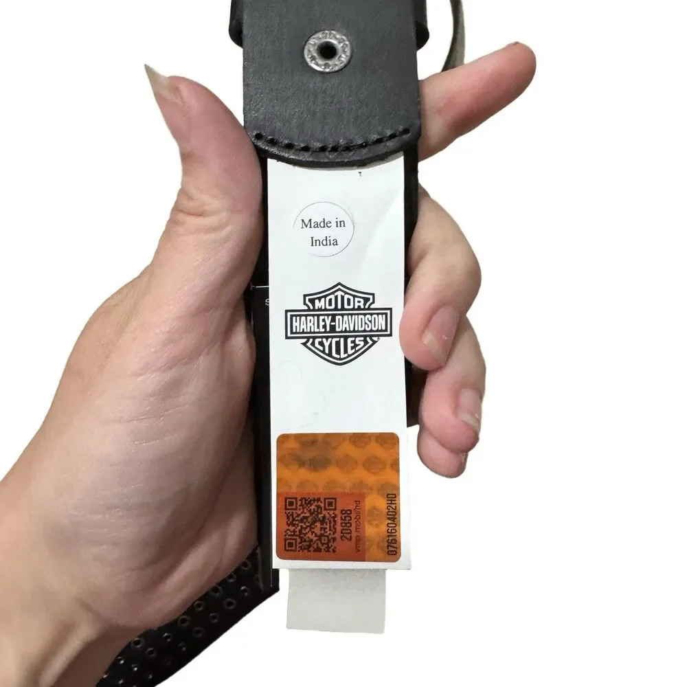 NWT Harley-Davidson Men's Down Shift Studded Leather Belt Black Size 40